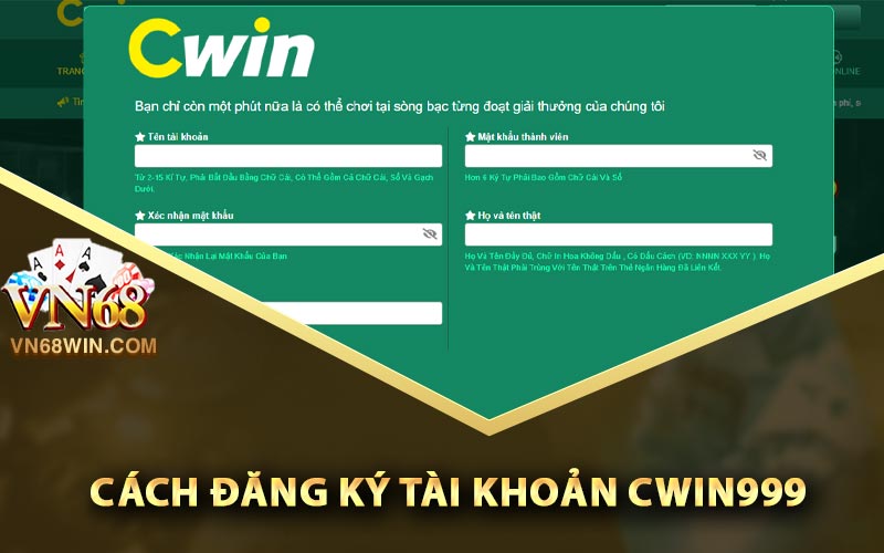 Cwin999 - Ưu Đãi Đặc Biệt Từ Sân Chơi Uy Tín Cwin 999 4 Cách đăng ký tài khoản Cwin999